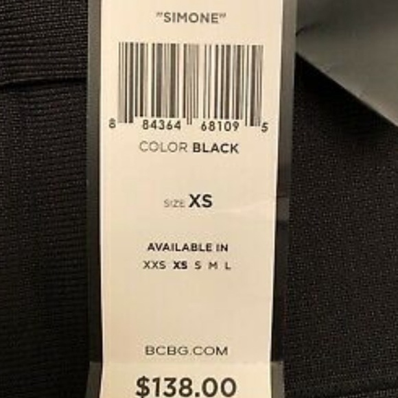 BCBGMaxAzria Simone Dark Olive Gray Bandage Bodycon Mini Skirt Size Large - Picture 4 of 4